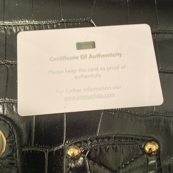 Black croc-embossed Rosalie bag. Never used has removable shoulder strap - Picture 5 of 7